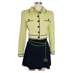 Chanel 1995 Spring/Summer Barbie Collection Vintage Green Cropped Jacket