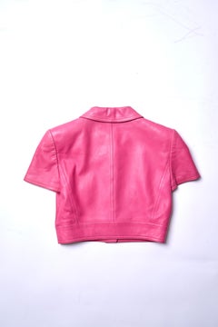 Chanel 1995 Spring-Summer Hot Pink Leather Jacket