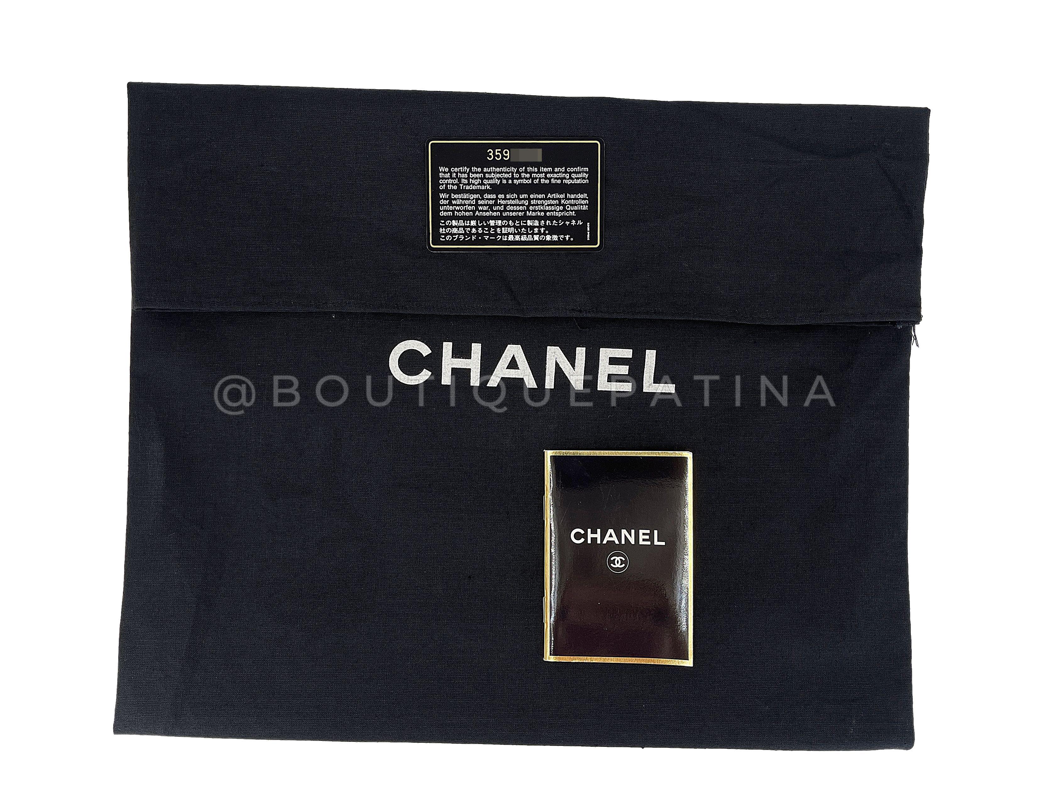 Chanel 1995 Vintage Black Caviar Briefcase Tote Bag 24k GHW 67916 For Sale 10