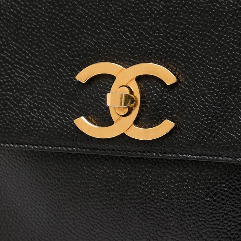 Chanel 1995 Vintage Caviar Drawstring Pocket Backpack For Sale at