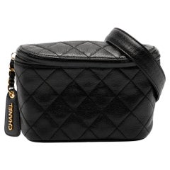 Chanel 1995 Vintage Fanny Pack Quilted Caviar Waist Belt Bag