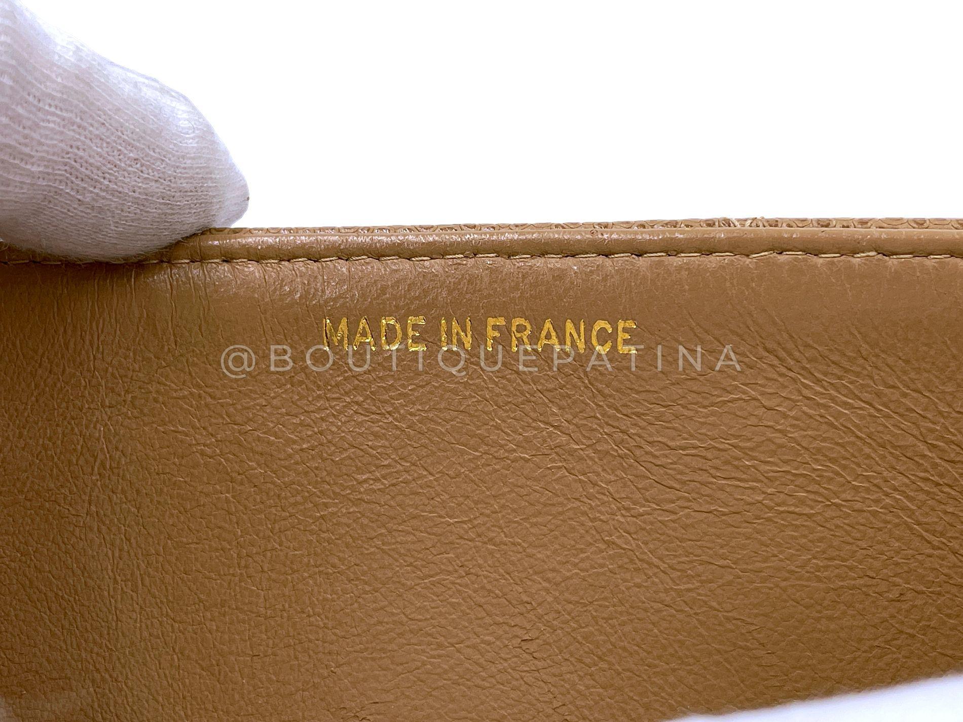 Chanel 1995 Vintage Taupe Beige Caviar Briefcase Tote Bag 24k GHW 68580 For Sale 8