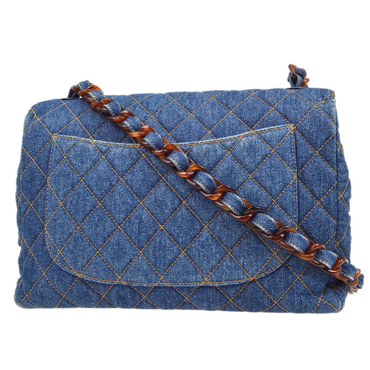 Chanel Classic Flap Plastic Chain Shoulder Bag Denim Indigo

Additional information:
Material : Denim, Leather, Plastic
Color: Indigo
Pocket : Outside: Pocket*1, Inside: Pocket*1, Zipper Pocket*1
Comes with : Serial Sticker
Size(Inch) : W 11.8 x H