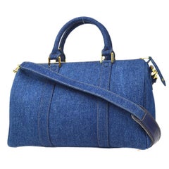 Chanel 1996-1997 Timeless Boston 35 Indigo Denim