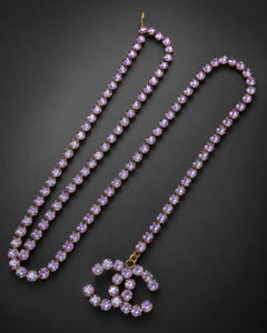 Chanel 1996 Barbie Collection Lilac Rhinestone Belt