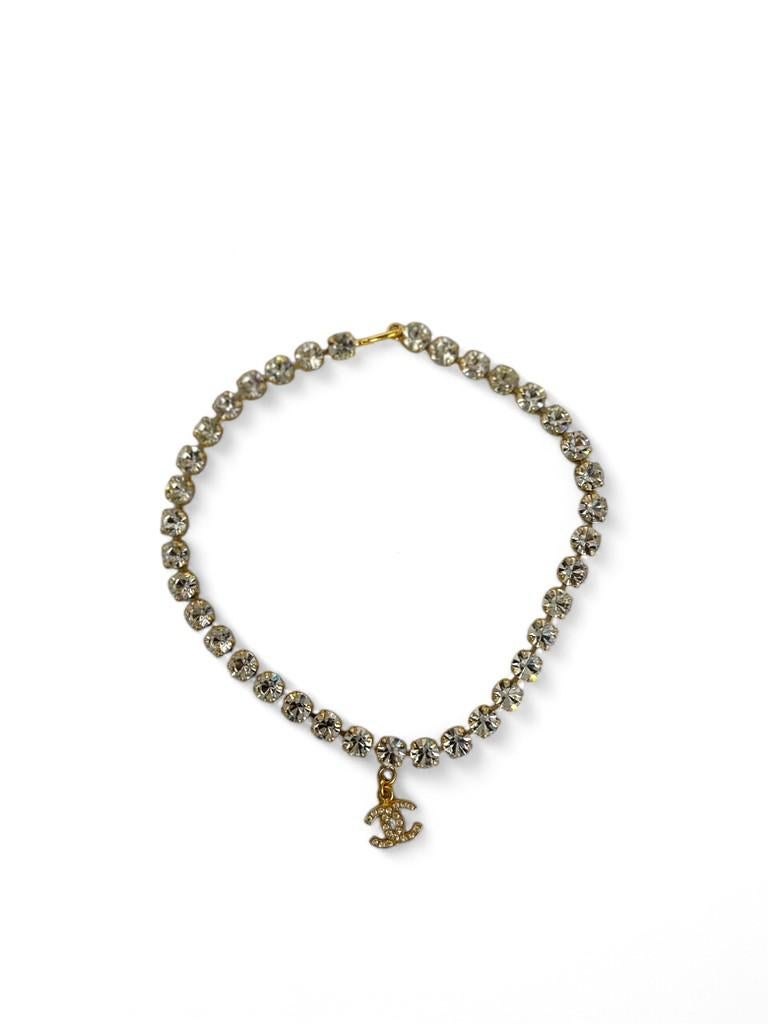 Chanel 1996 CC girocollo con strass 