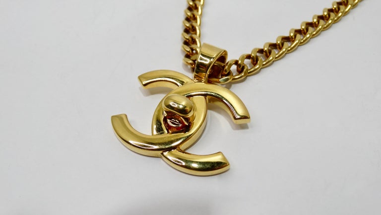 Chanel 1996 CC Turn-Lock Necklace at 1stDibs