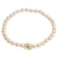 Chanel Faux Pearls and Logo-Pendant Necklace