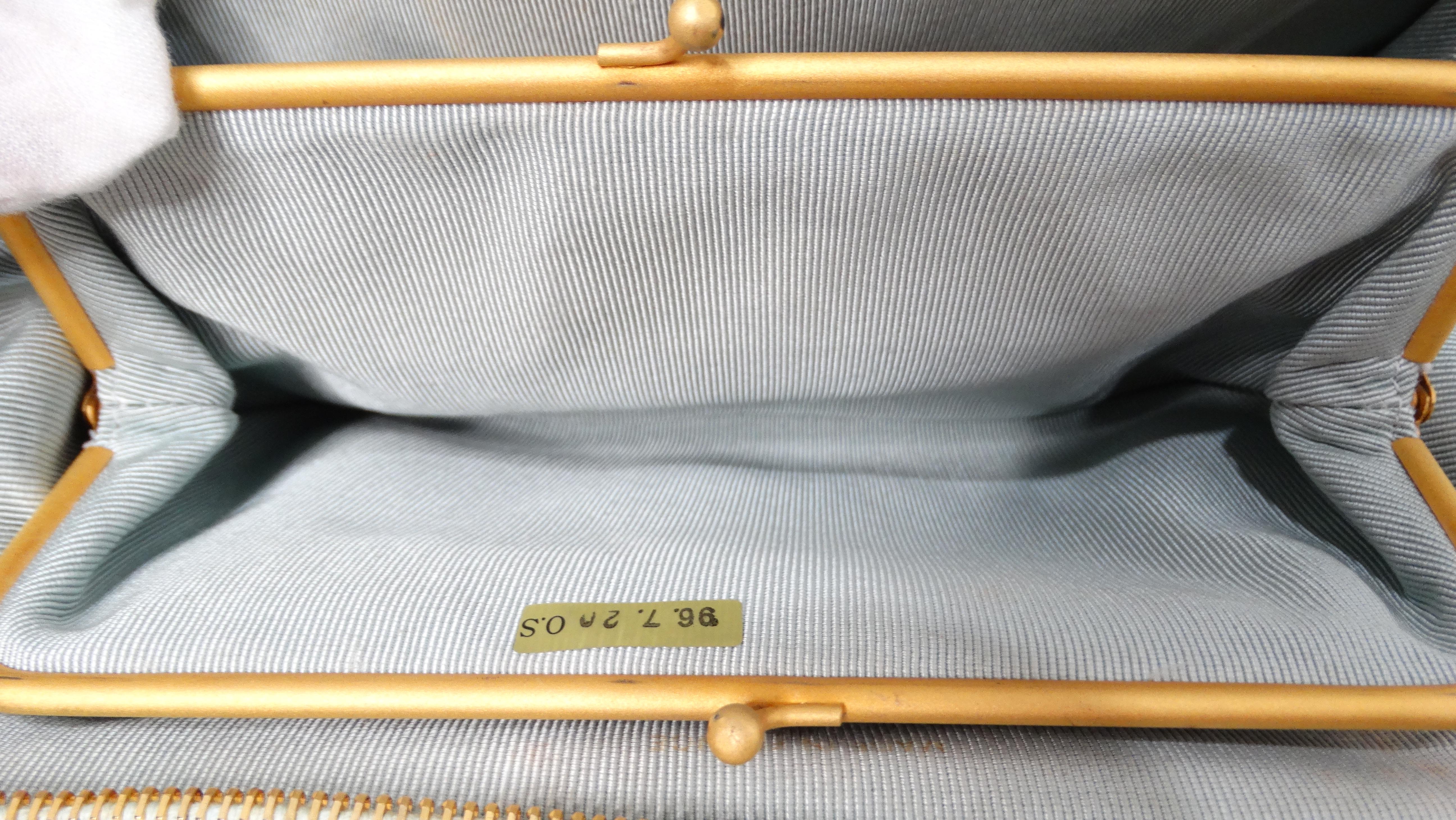 Chanel 1996 Mint Green Lambskin Quilted Tote Shoulder Bag With Coin Purse 6