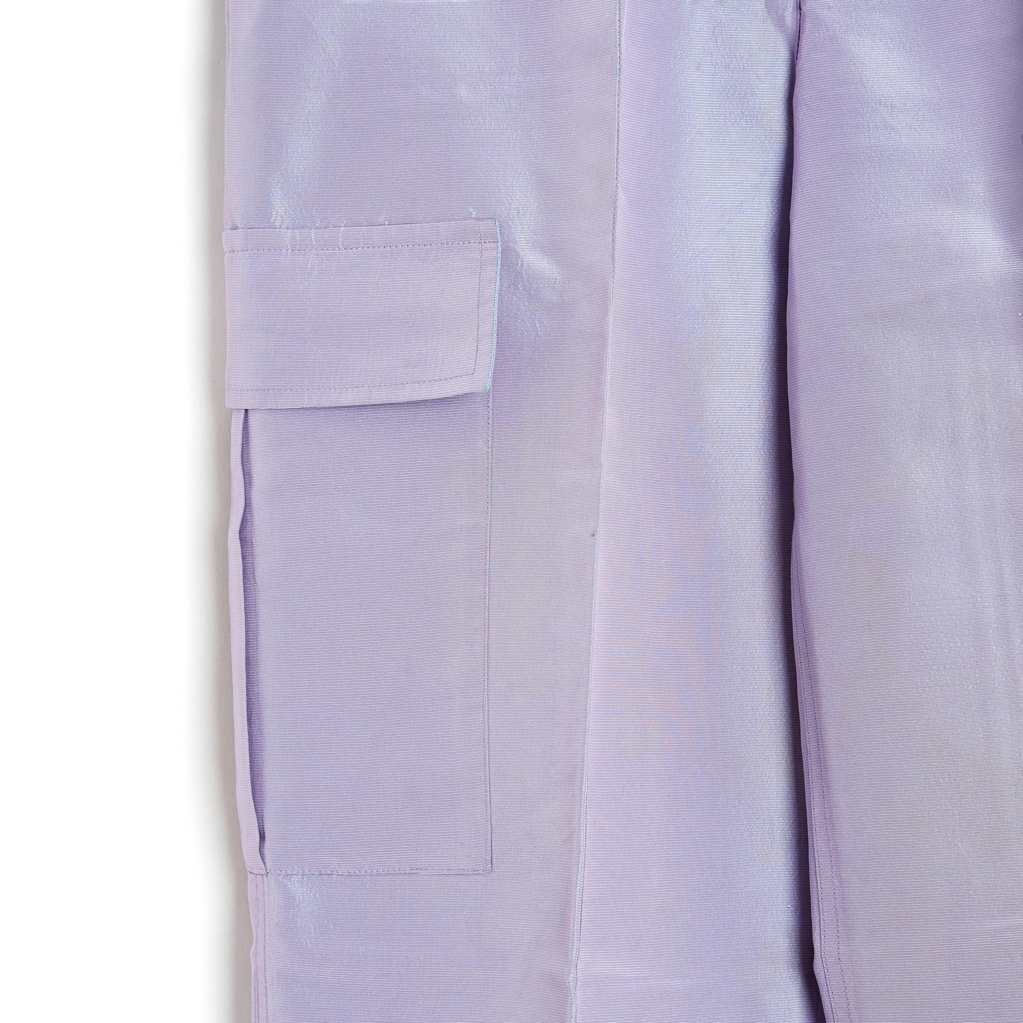 Women's Chanel 1996 Pantalon Soie Mauve FR38 Purple Silk Reps Cargo Pants UK10 US8