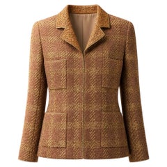 CHANEL 1996 Pastel Tweed Jacket CC Gripoix Jewel Buttons 38 FR