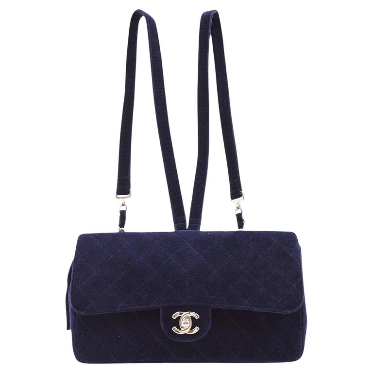 Rare Blue Velvet Backpack Gucci Blue Quilted Velvet Marmont Backpack Bag | Yoogi main image 2