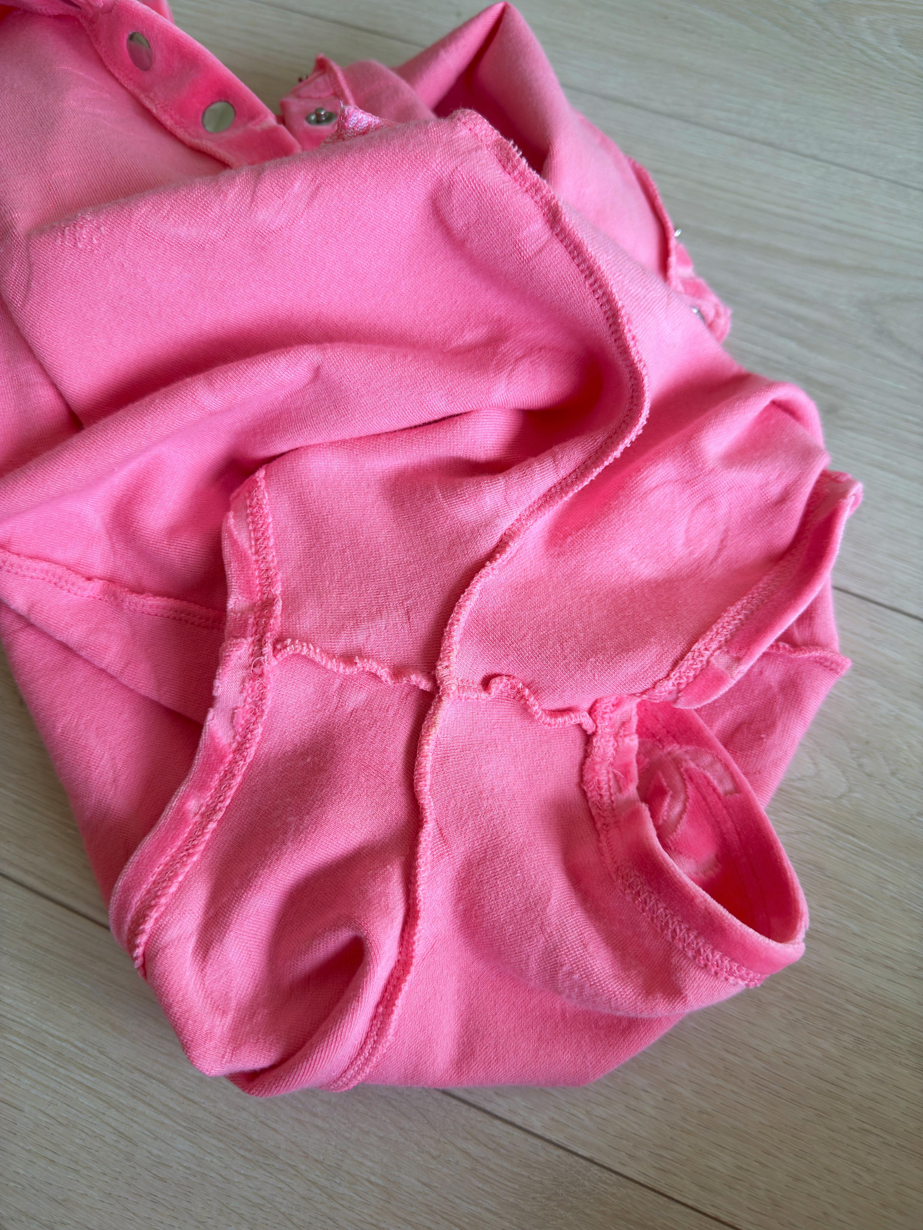 Chanel 1996 Velour Romper Rosa sz 38 en venta 5