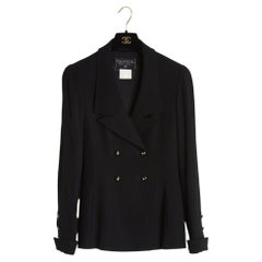Chanel 1996 Blazer FR38, zweireihig, mit CC-Knöpfen, Größe UK10, US6, 8
