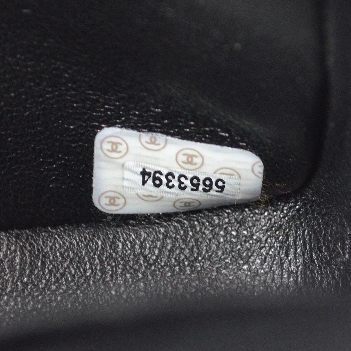 Chanel 1997-1999 Classic Double Flap Medium Black Denim For Sale 6