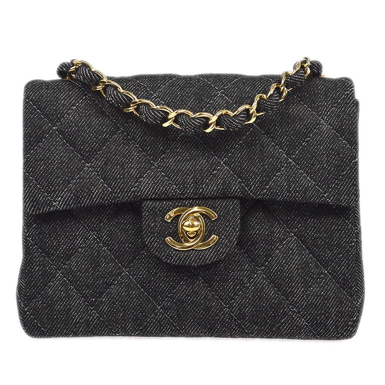 1988 Chanel Black Quilted Lambskin Vintage Medium Classic Double