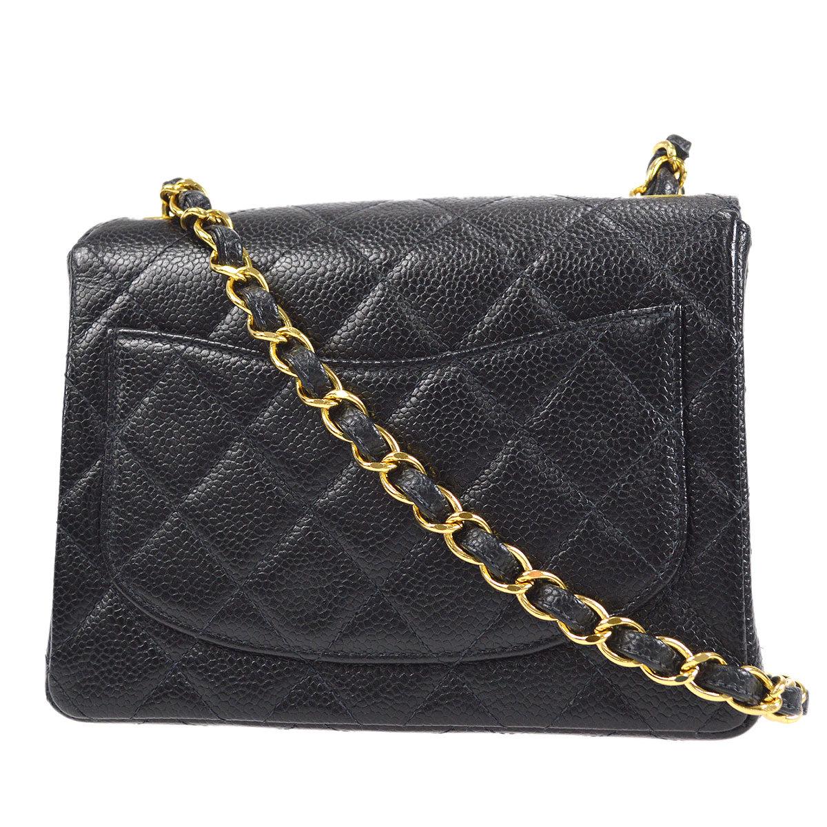 Chanel Classic Flap Mini Square Chain Shoulder Bag Black Caviar

Additional information:
Material : Caviar Skin Leather
Color: Black
Pocket : Outside: Pocket*1, Inside: Pocket*1, Zipper Pocket*1
Comes with : Serial Sticker, Authenticity Card, Care