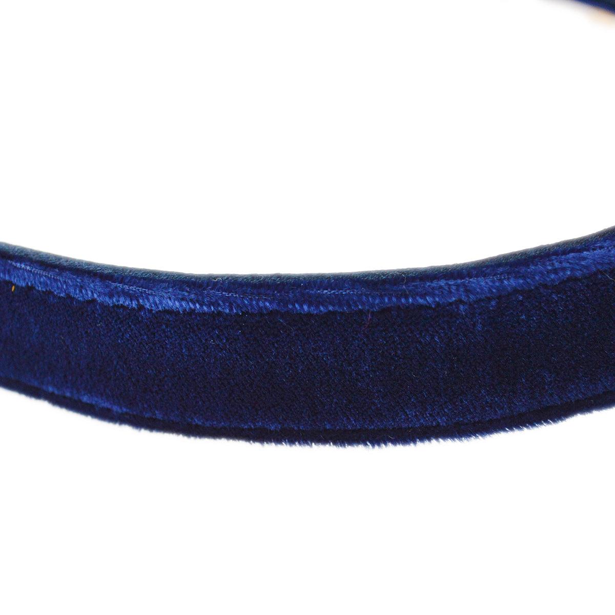 Chanel 1997-1999 Double Sided Turnlock Handbag Mini Blue Velvet For Sale 2