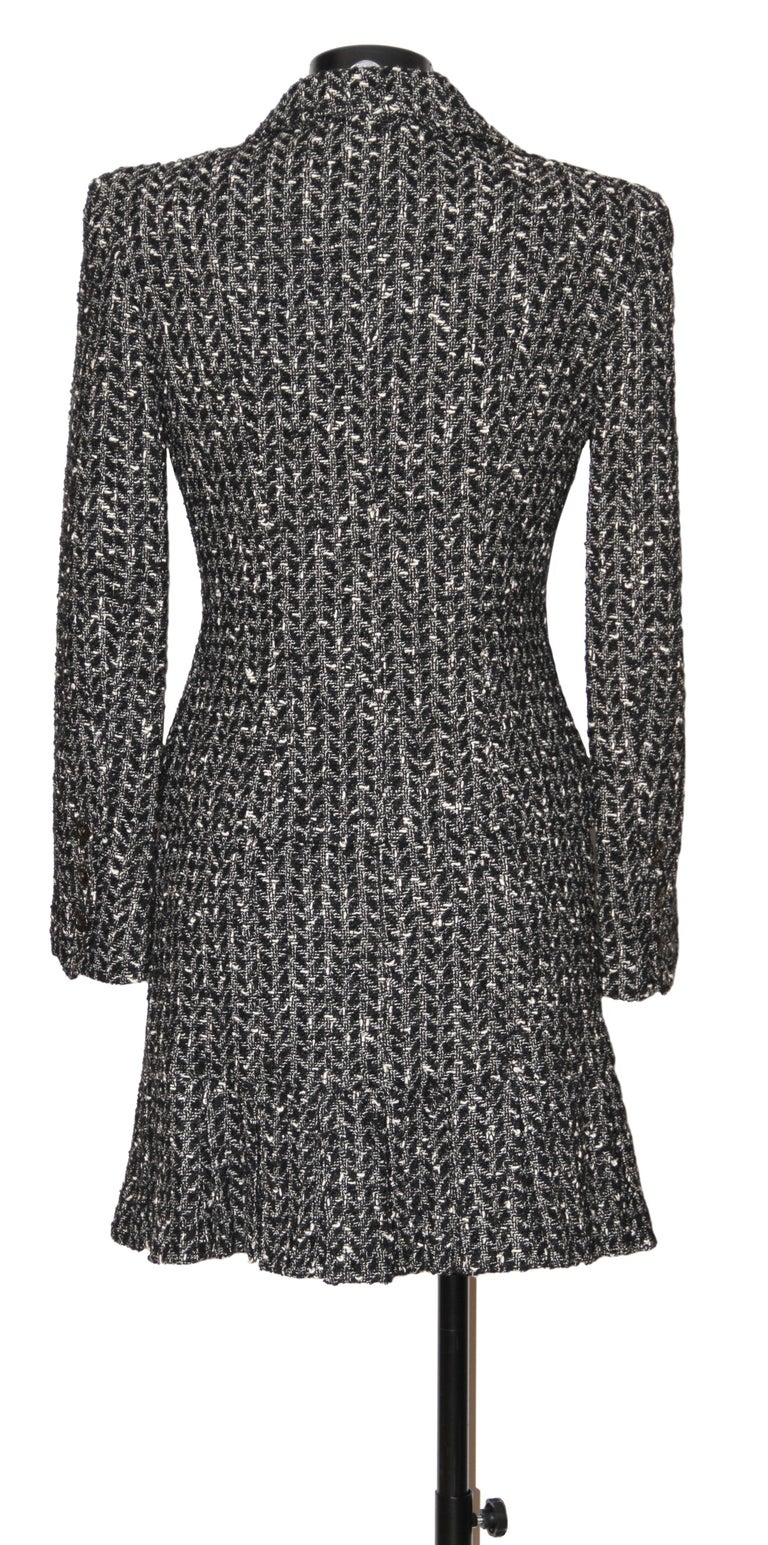 Chanel 1997 97A Black and White Wool Tweed Suit For Sale at 1stDibs