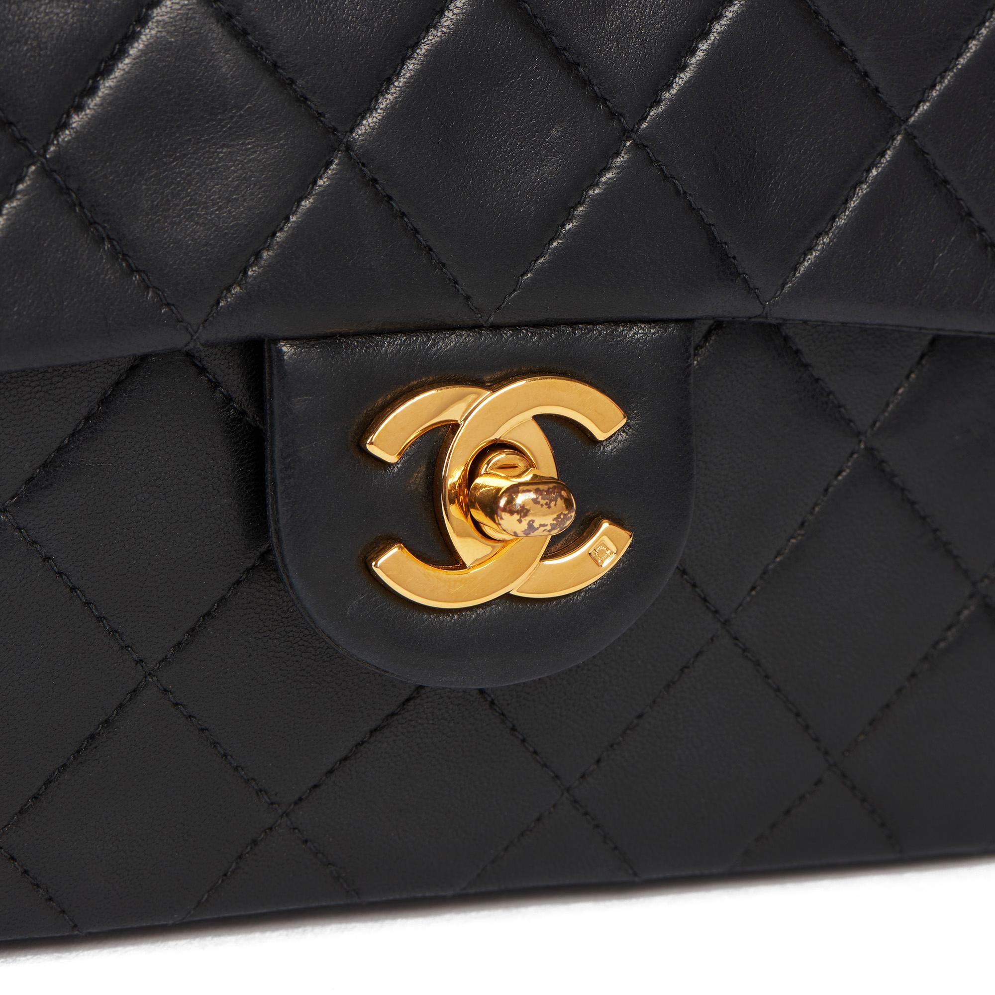 Chanel 1997 Black Quilted Lambskin Leather Vintage Mini Flap Bag  9