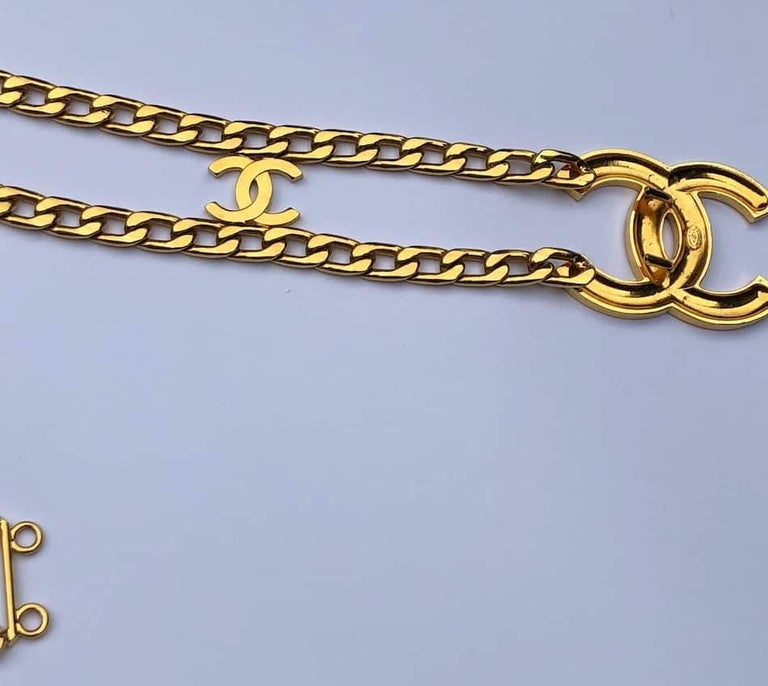 Authentic CHANEL brass buckle 1997 runway CC belt 74cm CHANEL | Accessories | Authentic Chanel Brown Leather Lock  main image 2