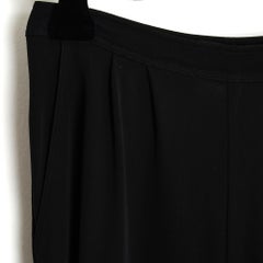 Chanel 1997 Pantalon Large Souple FR36 Black Knit Short Wide Leg Pants UK8 US4