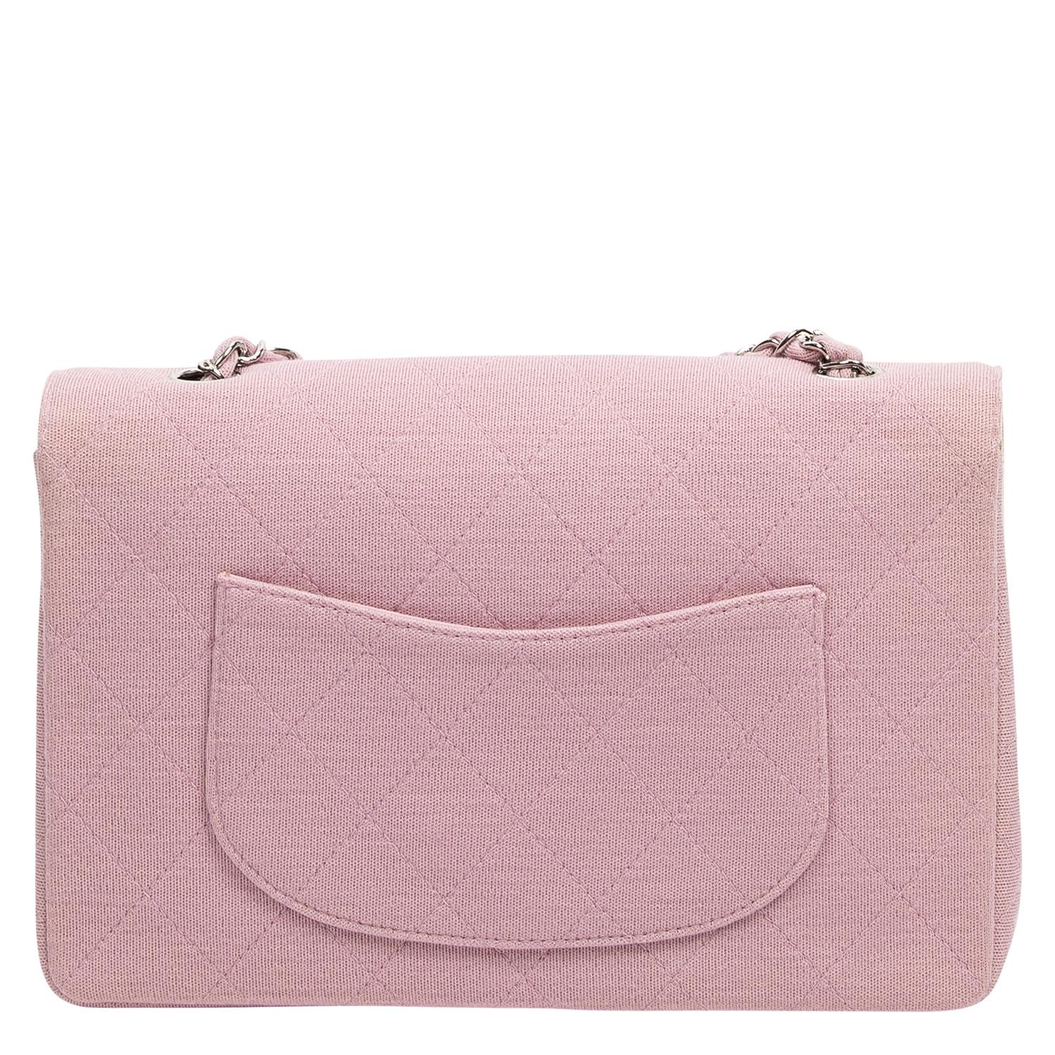 Beige Chanel 1997 Pink Classic Single Flap Bag For Sale