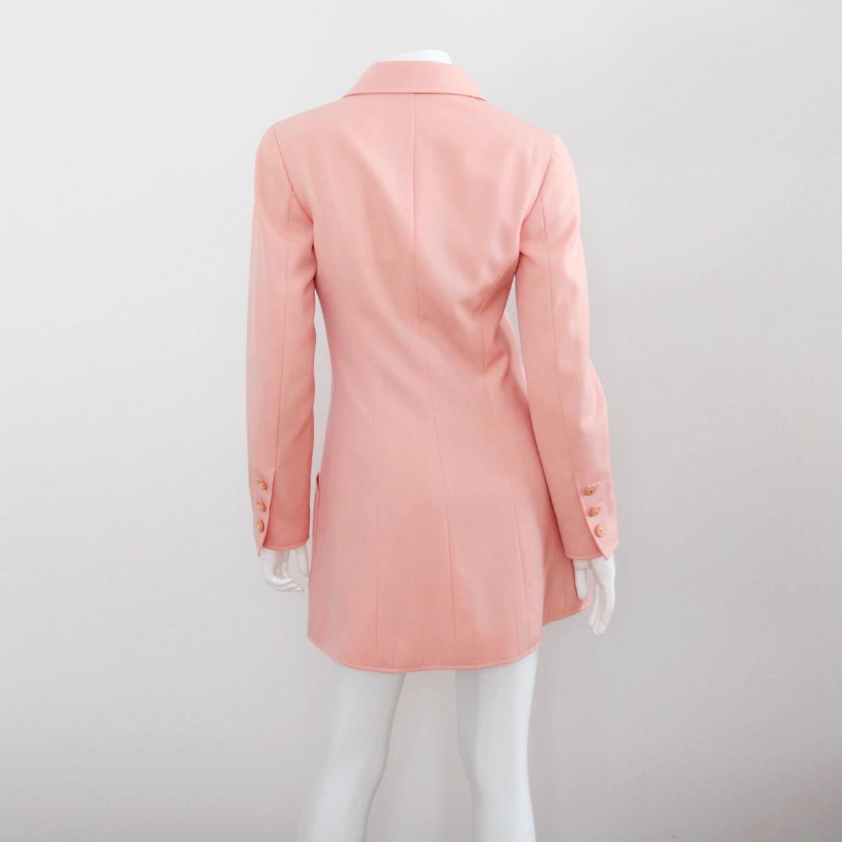 CHANEL 1997 Pink Jacket & Jumpsuit Set - CC Logo Buttons by Karl Lagerfeld 2