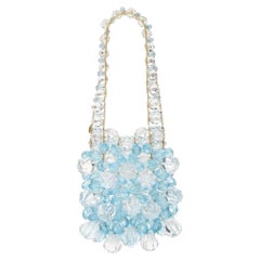 Chanel 1997 Runway Vintage Rare Bleu Top Handle Minaudière Mini Tote Bag