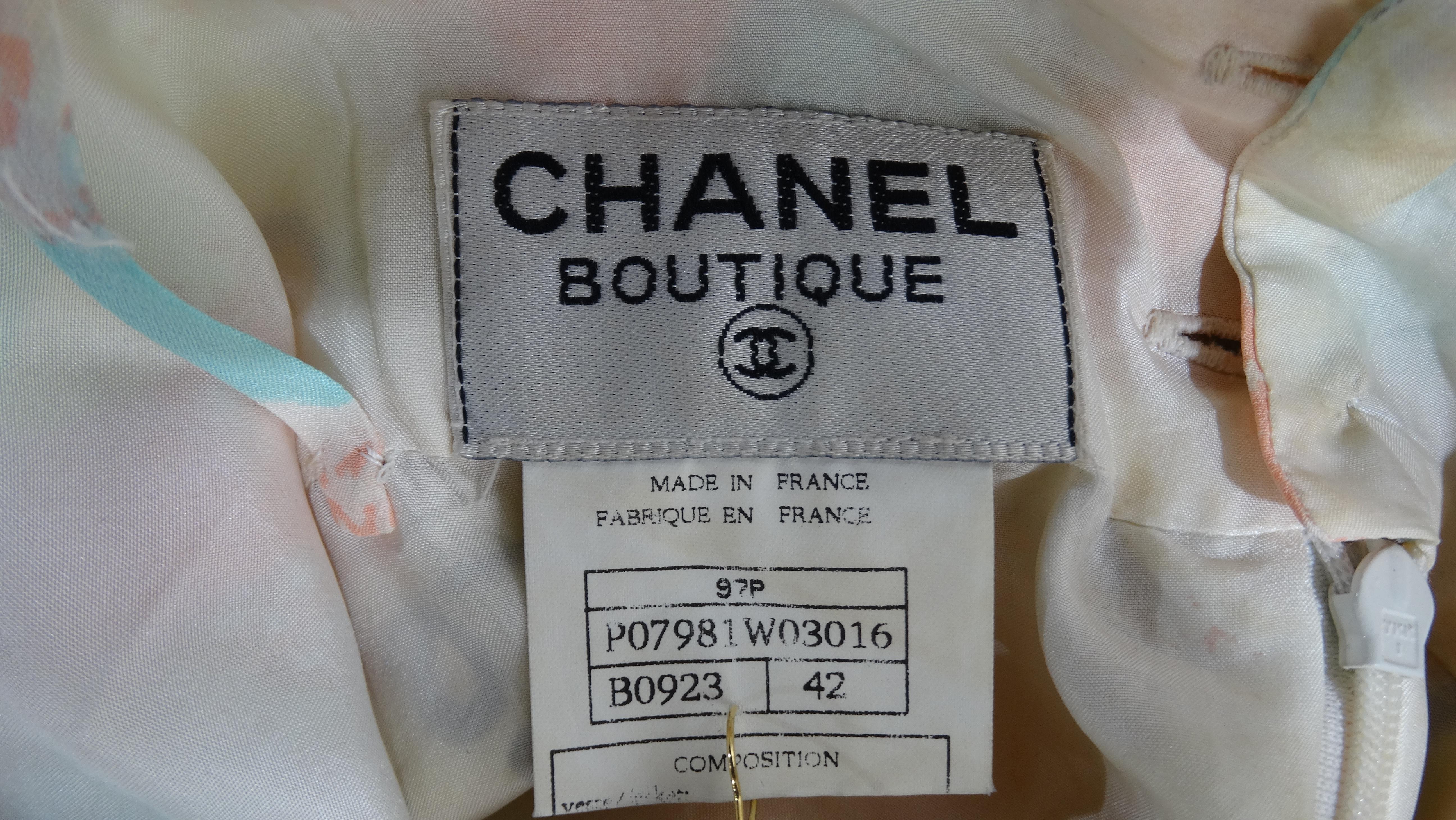 Chanel 1997 Primavera Camelia Flor Vestido Slip en Bueno Estado en Scottsdale, AZ