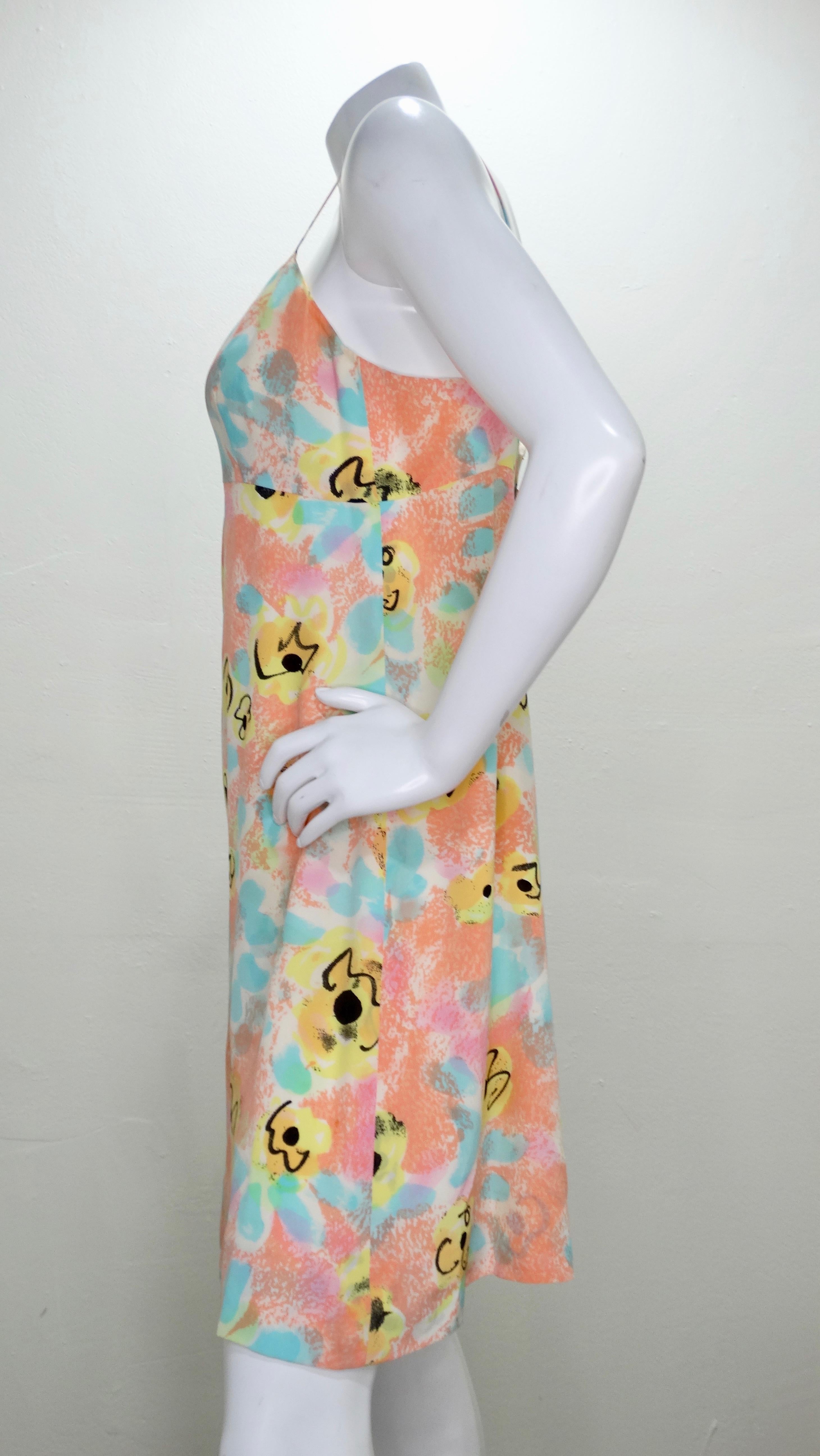 Chanel 1997 Spring Camellia Flower Slip Dress In Good Condition In Scottsdale, AZ