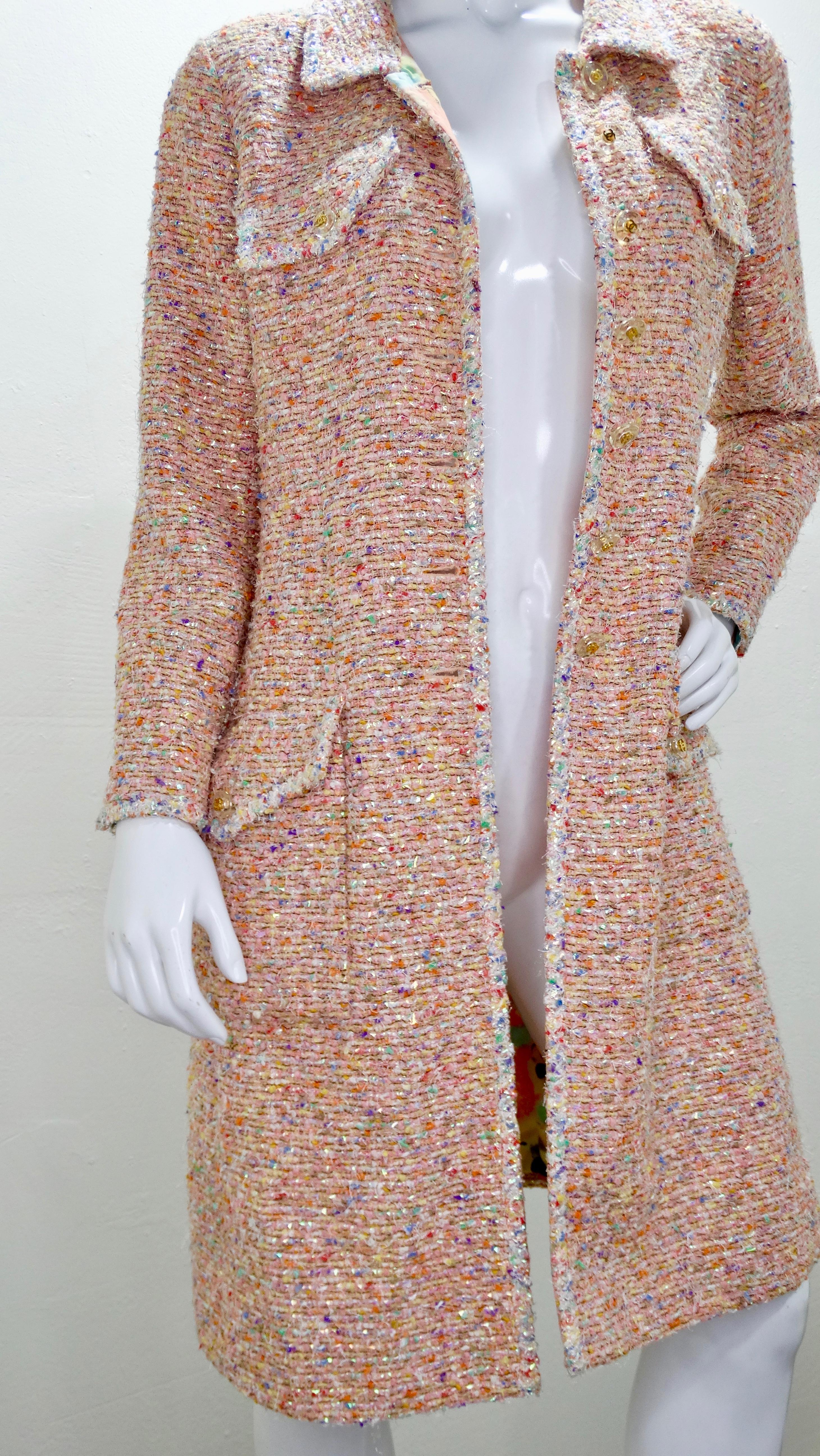 Chanel 1997 Spring Multi-Colored Tweed Coat 5