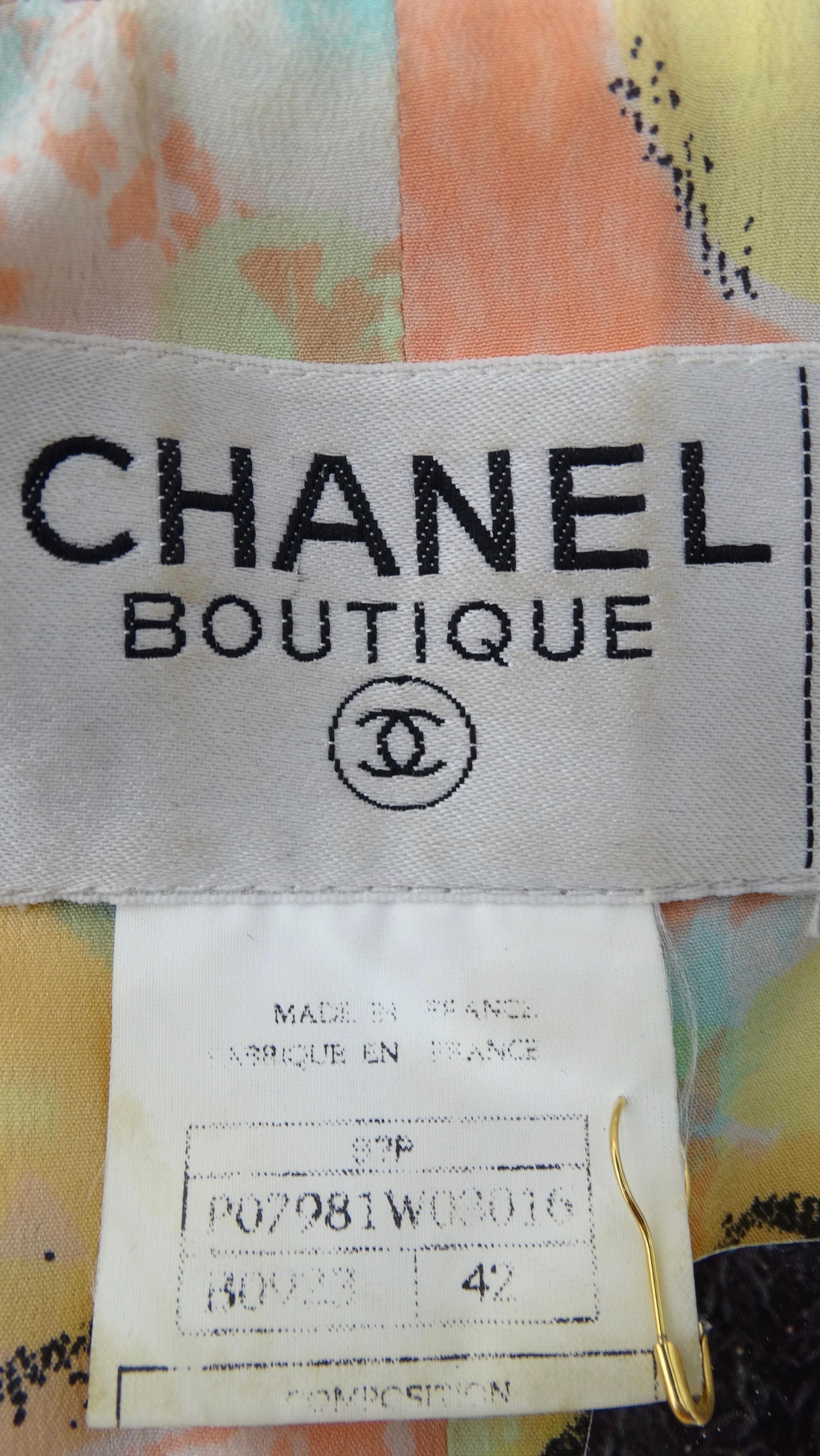Chanel 1997 Spring Multi-Colored Tweed Coat In Good Condition In Scottsdale, AZ