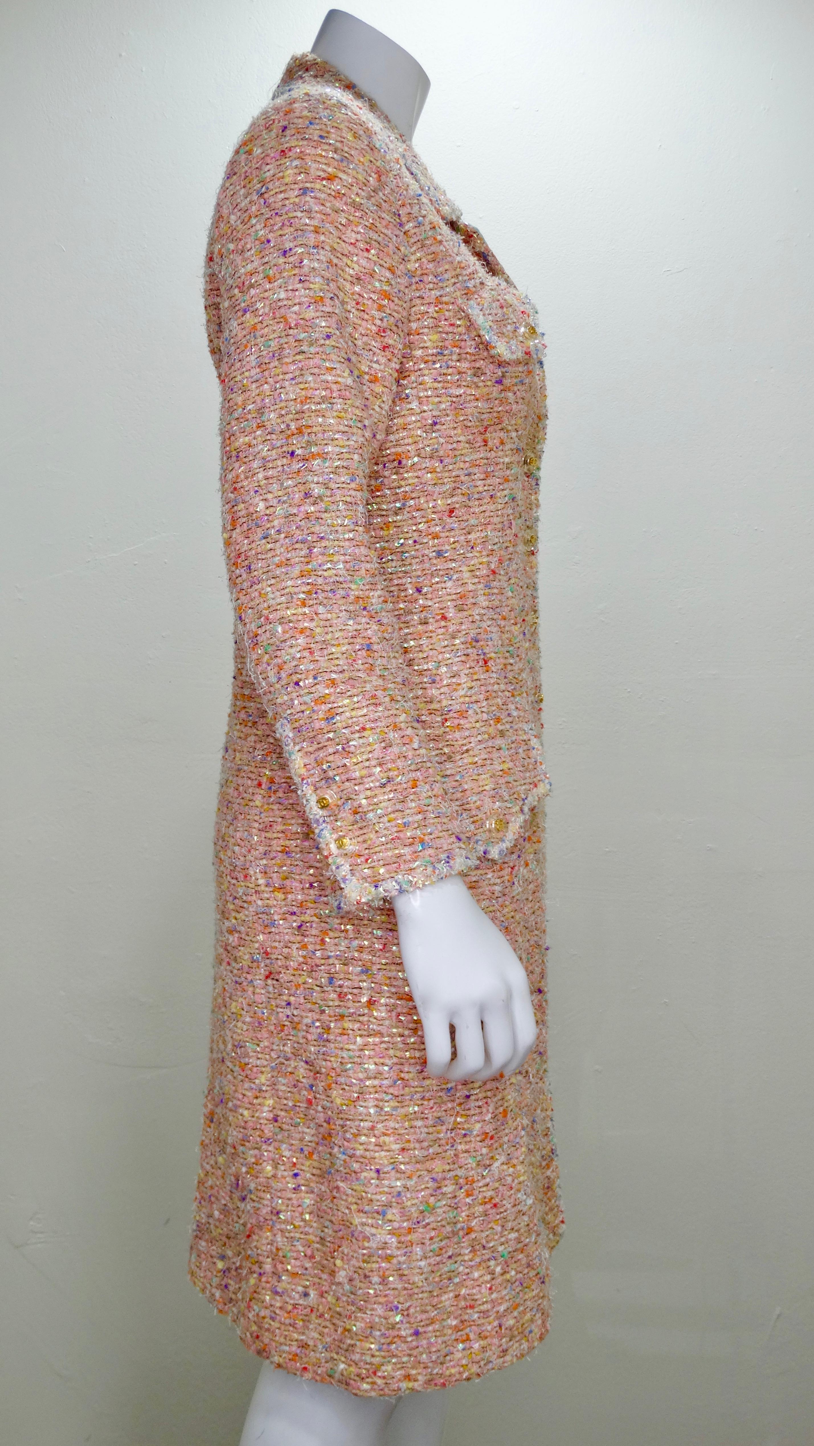 Chanel 1997 Spring Multi-Colored Tweed Coat 3