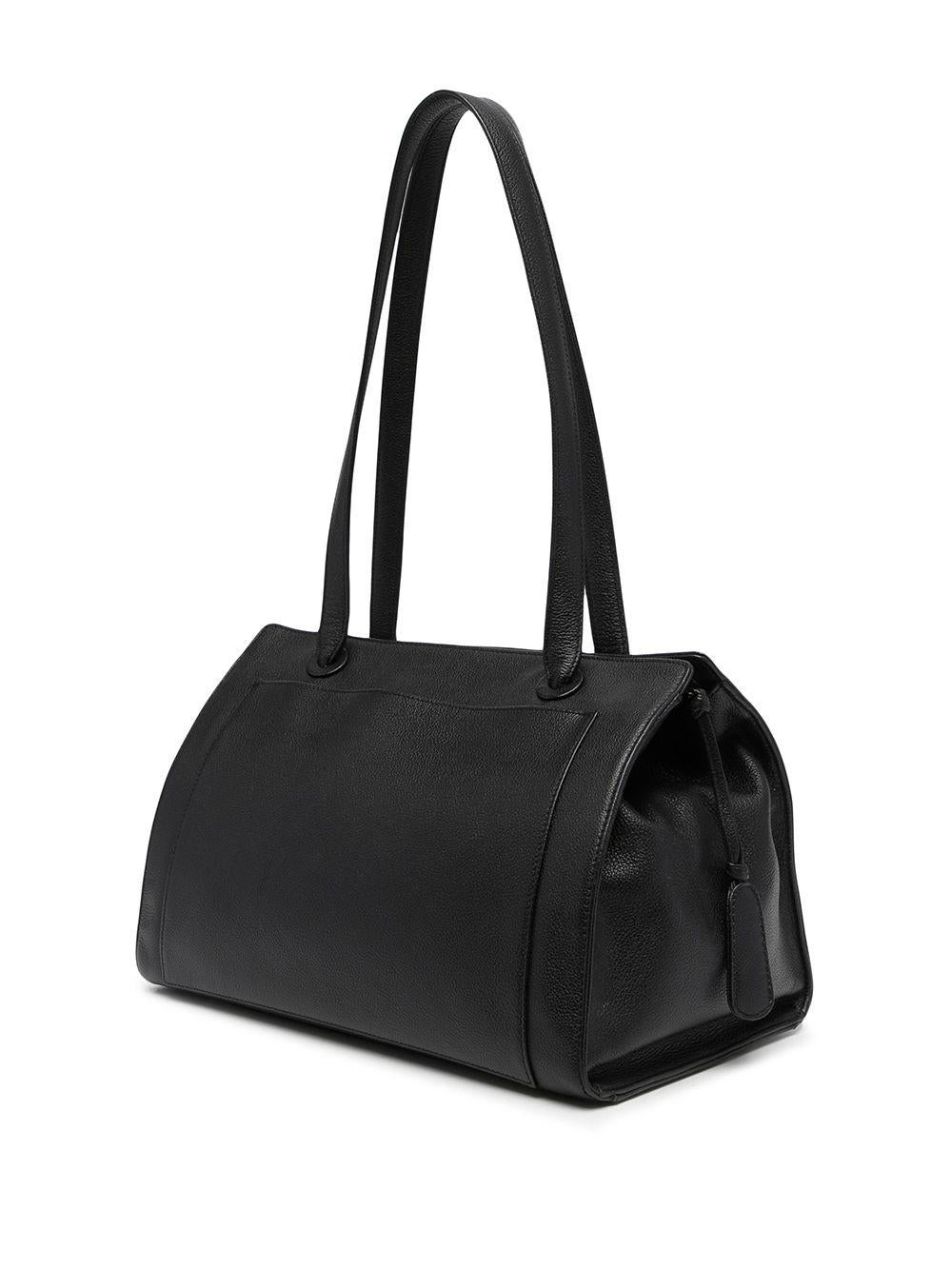 Chanel 1997 Vintage Negro Caviar Grande Trabajo Bolsa Tote CC en venta 6