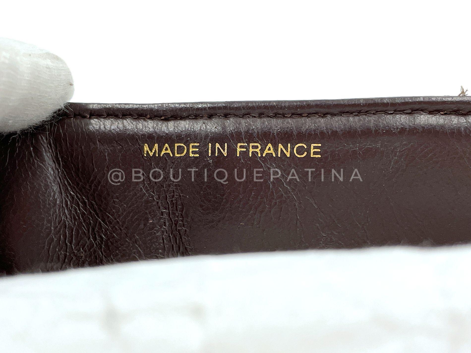 Chanel 1997 Vintage Brown Caviar Medium Diana Flap Bag 24k GHW 68627 For Sale 7