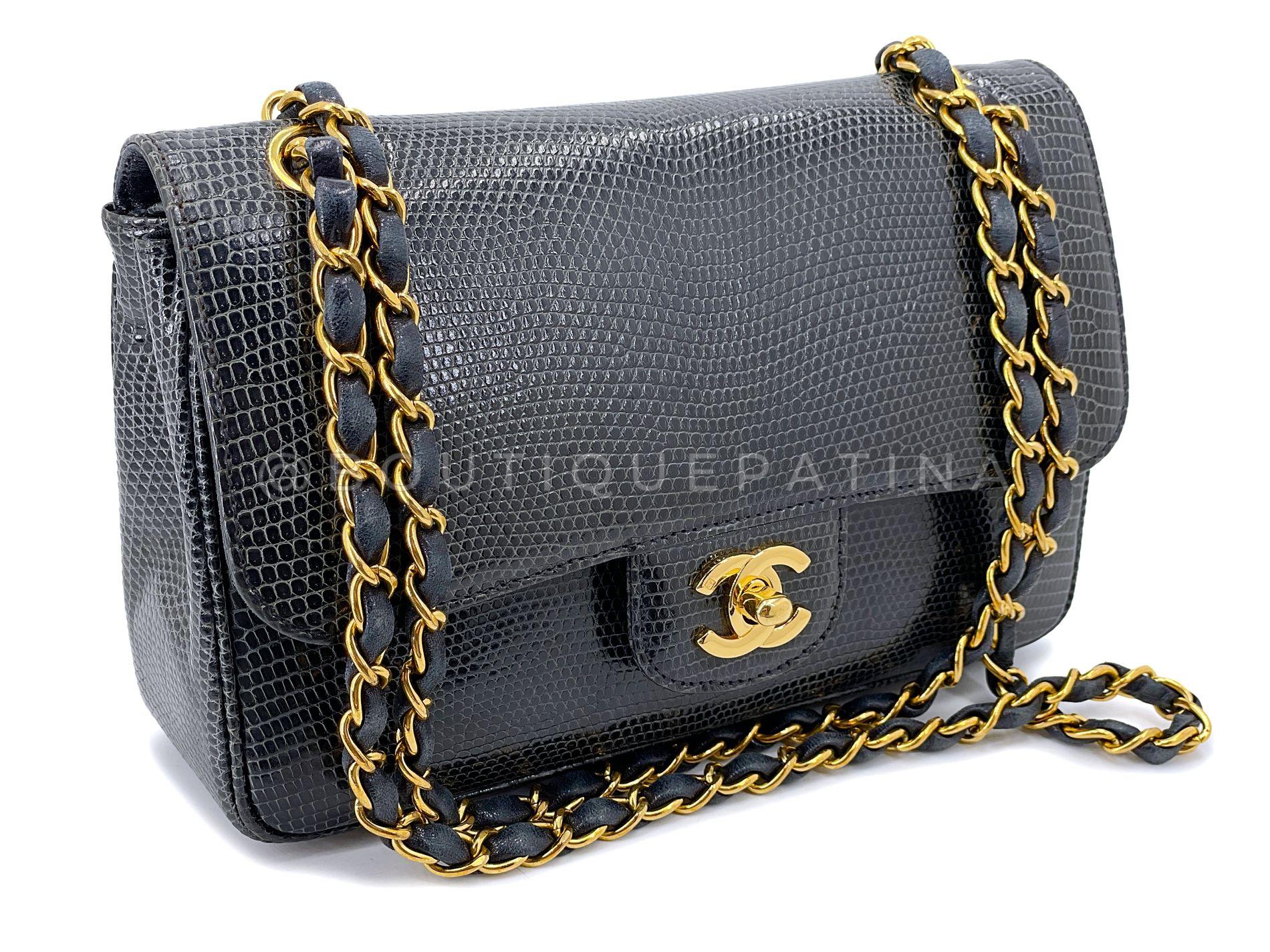 Store item: 68421
Chanel 1997 Vintage Charcoal Gray Lizard Small Classic Flap Bag 24k GHW

For 20 years, Boutique Patina has specialized in sourcing and curating the most pristine vintage and collectible accessories by searching closets around the