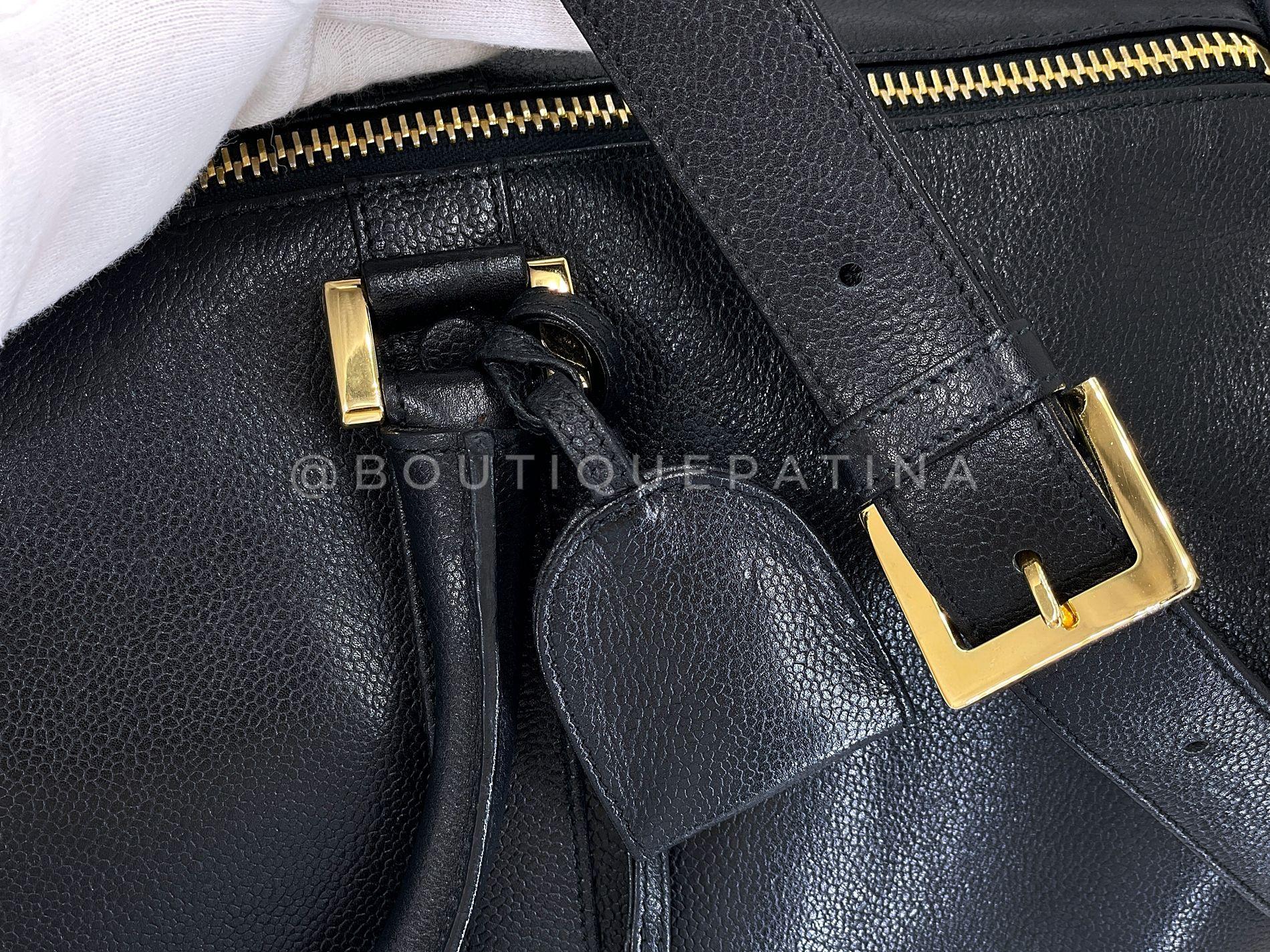 Chanel 1997 Vintage Große schwarze Kaviar Duffle Duffel Tasche Weekender 68563 Vintage Weekender 3