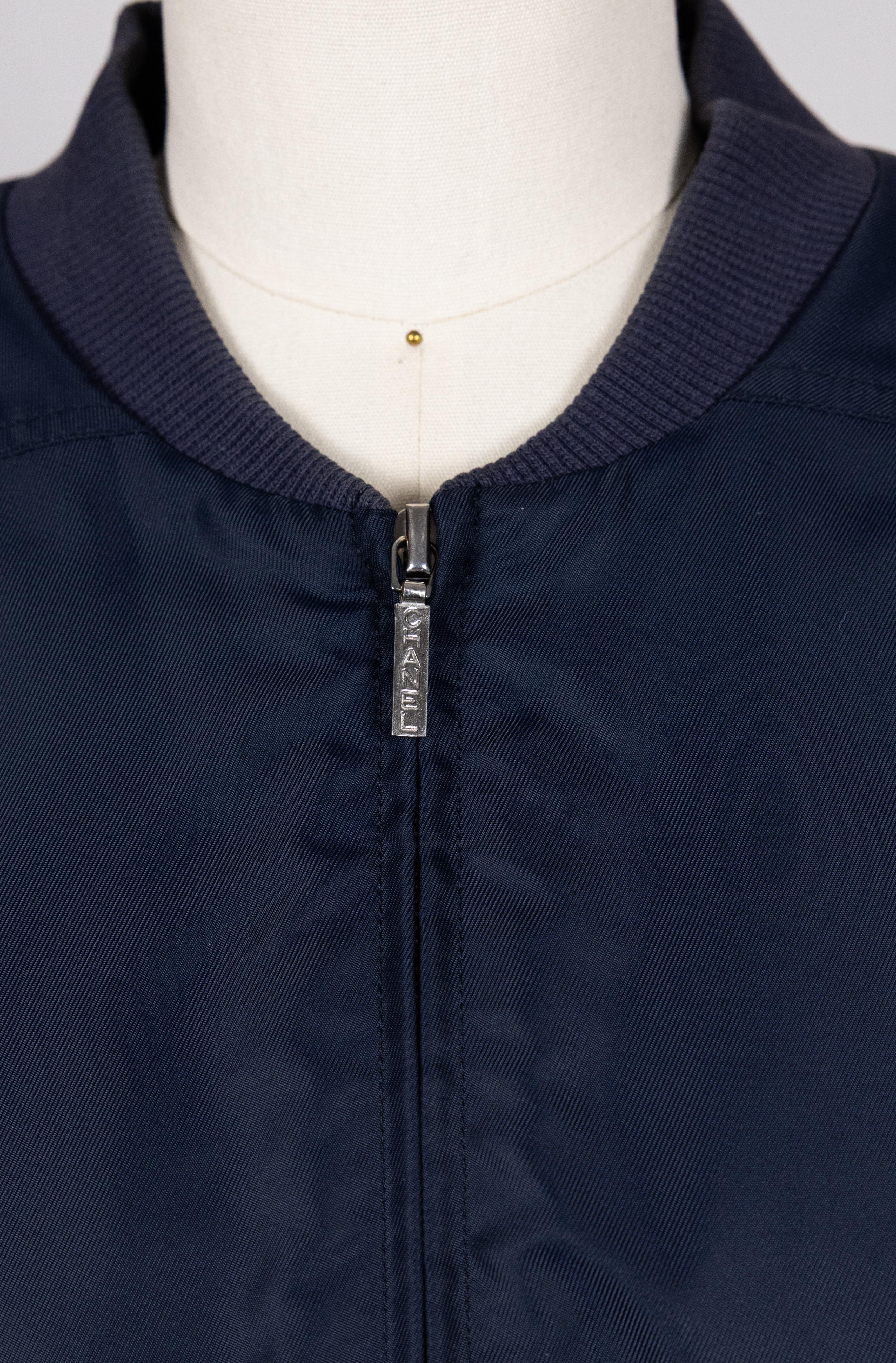 Chanel 1997 - Giacca Bomber Vintage Navy in vendita 10