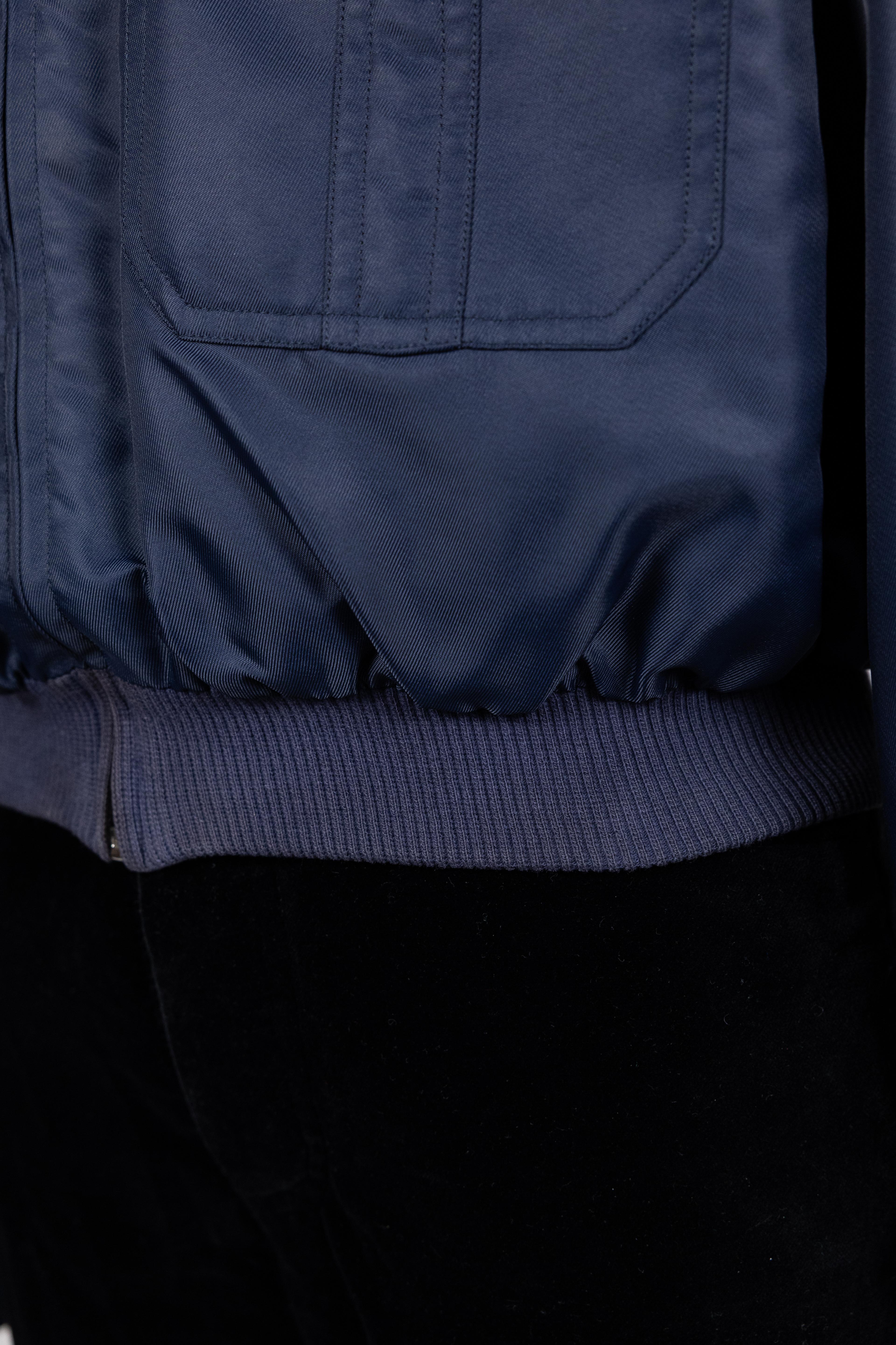 Chanel 1997 - Giacca Bomber Vintage Navy in vendita 11