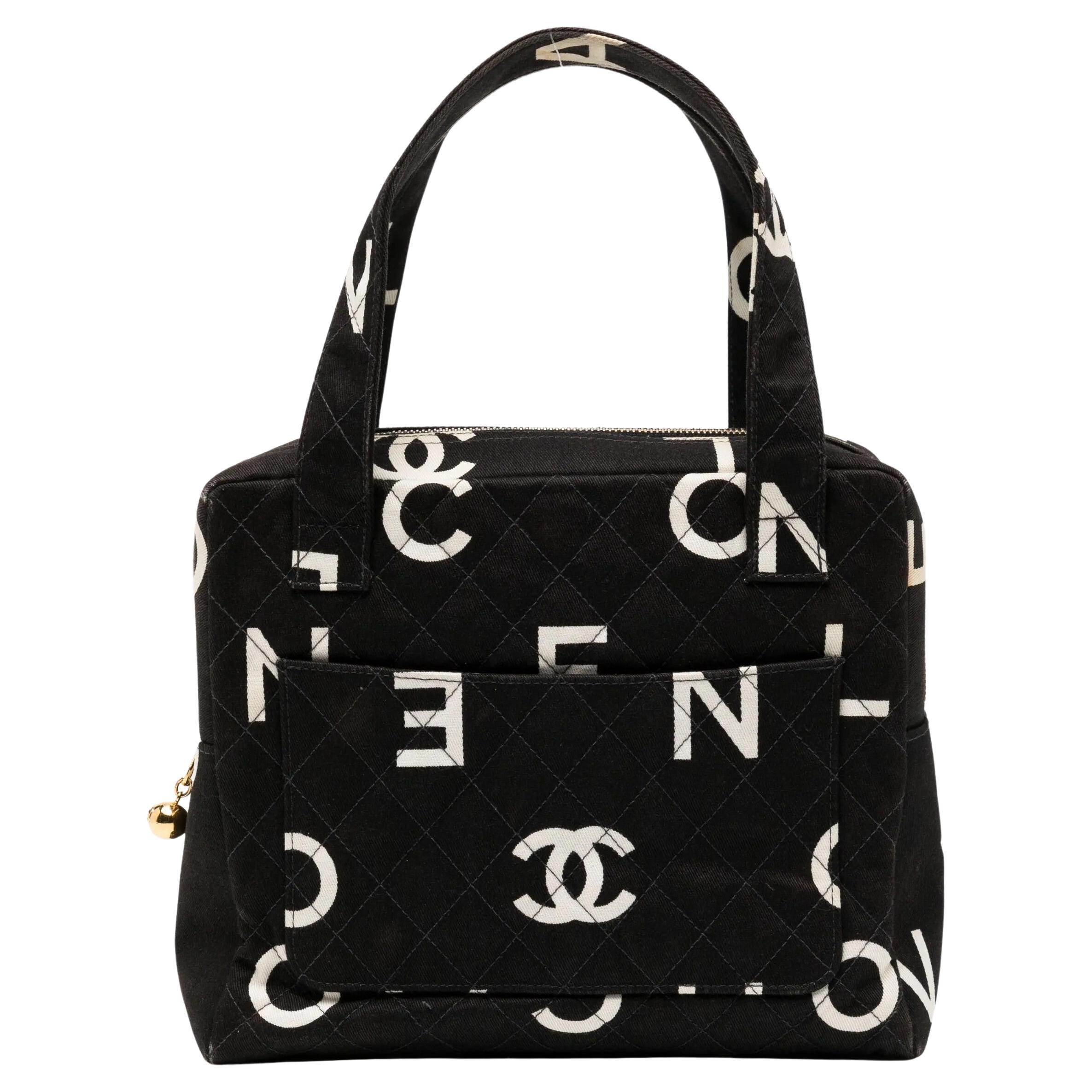 Chanel 1997 Vintage Rare Logo Letters Small Tote Bag