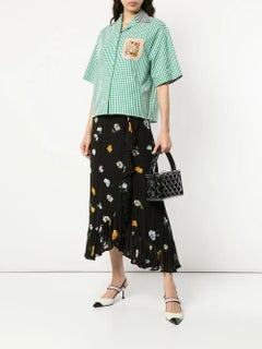 Chanel 1997 Vintage Top Handle Kelly Frame Patent Leather Vanity Box Bag