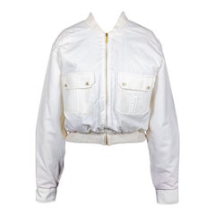 Chanel 1997 Vintage White Bomber Jacket