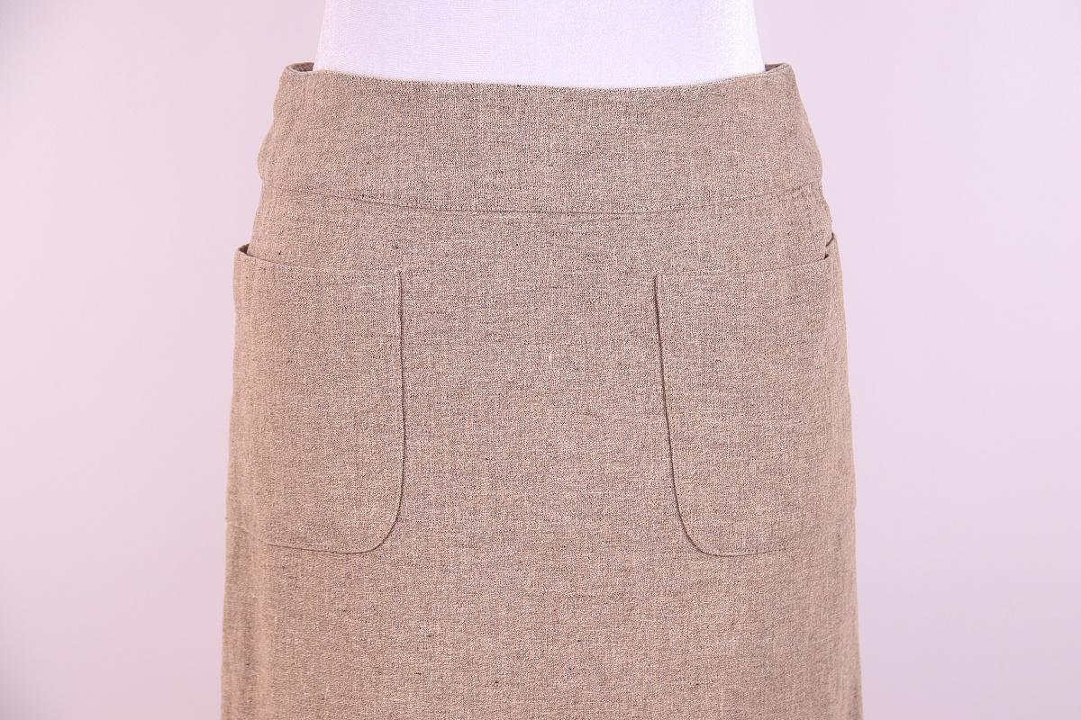 Chanel 1998 98P linen skirt For Sale 1
