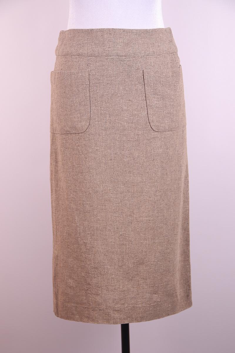 Chanel 1998 98P linen skirt For Sale 2