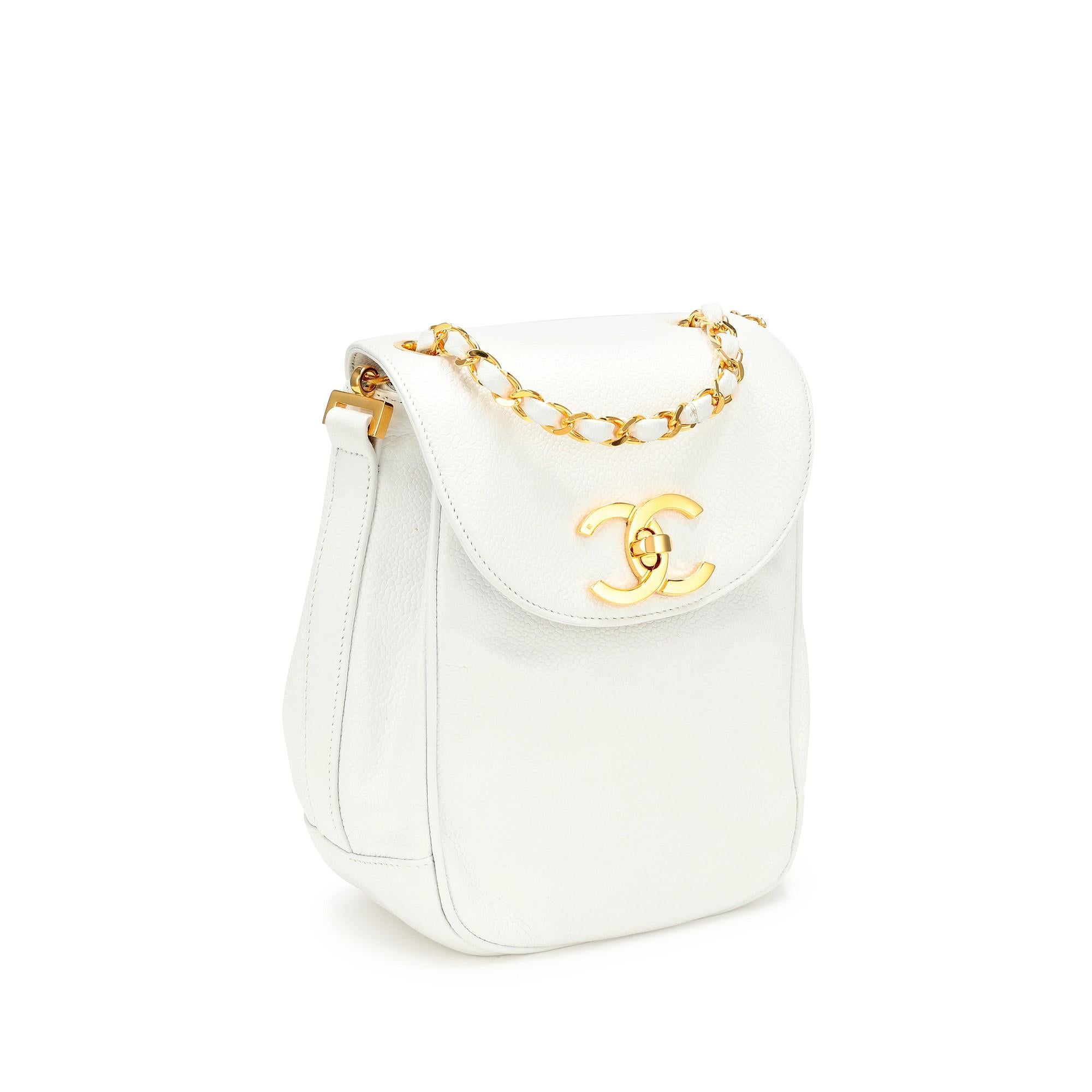 Chanel 1998 Classic Flap Boy Mini Beige Bone White Caviar Crossbody Bag In Good Condition For Sale In Miami, FL