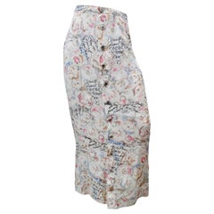 Retro Chanel 1998 Cruise Camellia Flower Maxi Skirt