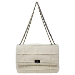 Retro Chanel 1998 Jumbo Millennium Ivory Reissue Flap Bag