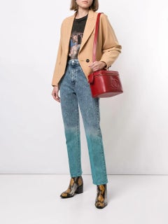 Chanel 1998 Red Vintage CC Travel Vanity Train Case Shoulder Crossbody Bag