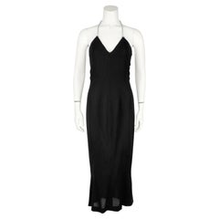Chanel 1998 Frühjahrskollektion Rücken SiIk Kleid mit Silver Chains